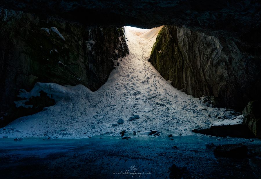 cueva hielo Pirineo Cima Norte